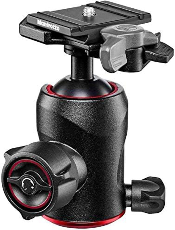 Manfrotto 496 Ball Head with 200PL-PRO Quick Release Plat for Camera, Black