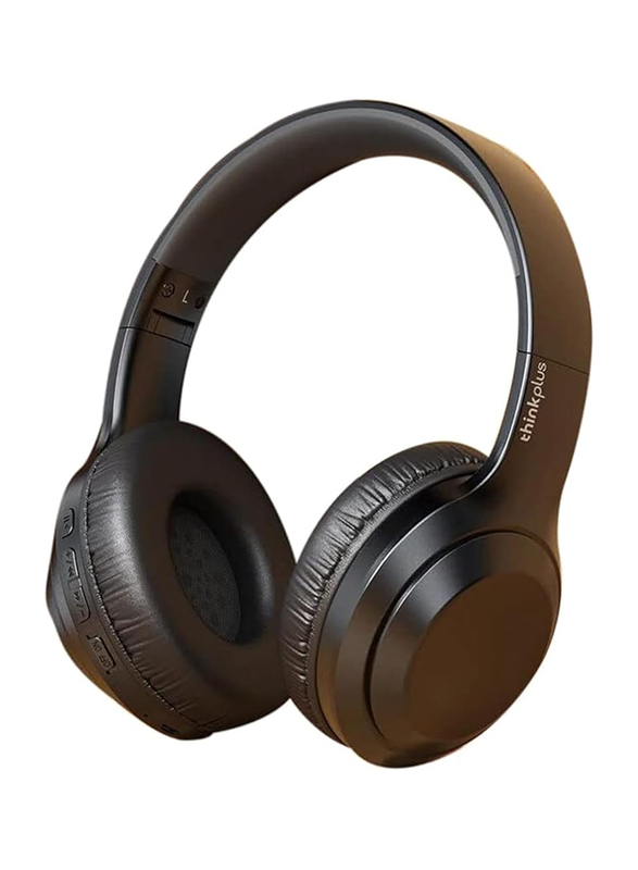 Lenovo Thinkplus Wired and Wireless Over-Ear Headphones, TH10, Black