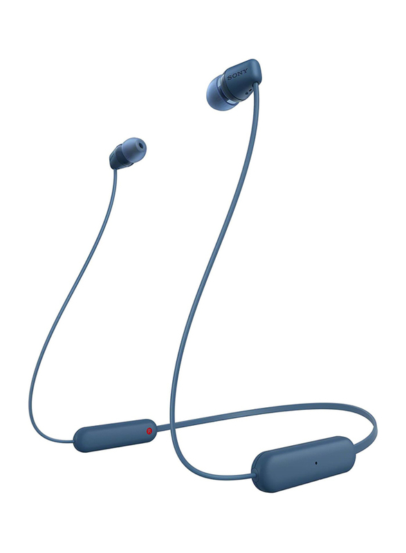 Sony WI-C100 Wireless/Bluetooth In-Ear Headphone with Mic, Blue