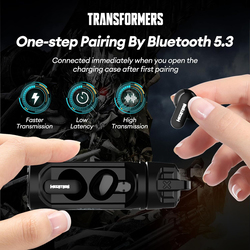 Transformers TF-T11 True Wireless Bluetooth 5.4 In-Ear Earbuds, Black
