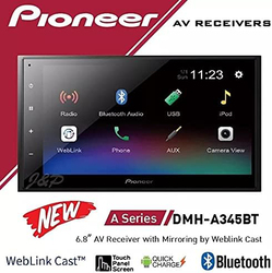 Pioneer DMH-A345BT screen Touch screen Video Output Web link Screen Cast, Black