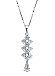 Liali Jewellery Joie de Vivre 18K White Gold Pendant for Women, Silver