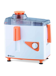 Bajaj Juicer Mixer Grinder with 2 Jars, 450W, Neo JX4, White/Orange