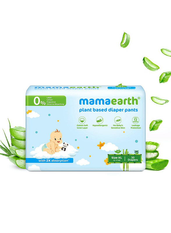 

Mamaearth Plant Based Diaper Pants, Size XL, 12-17 kg, 30 Count