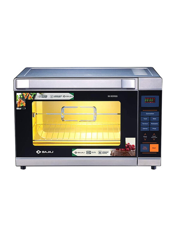 

Bajaj 50L DCRSS Digital Oven Toaster Griller, 420100, Black Silver