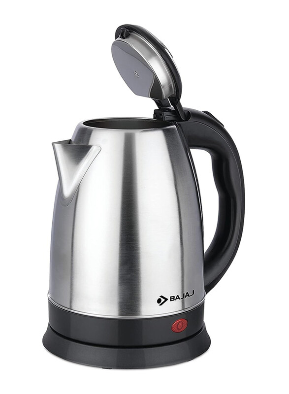 Bajaj 1.8L Stainless Steel Electric Kettle, KTX 1.8 L DLX, Silver