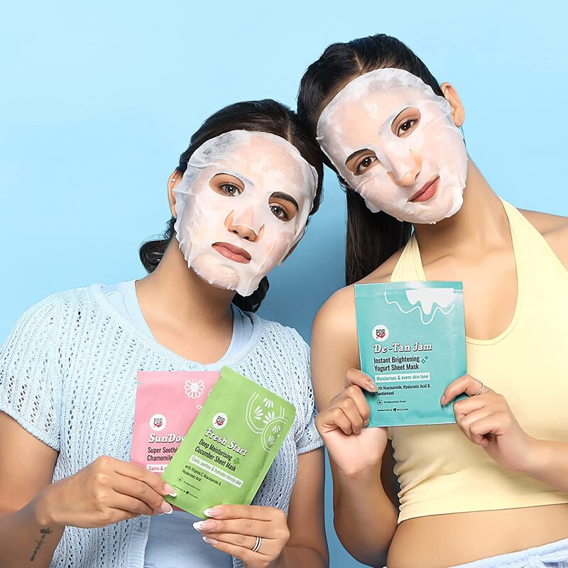 POPxo by MyGlamm Sun Downer Soothing & Hydrating Chamomile Sheet mask