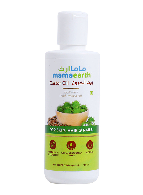 Mamaearth 100% Pure & Natural Cold-Pressed Castor Oil for Healthier Skin, Hair And Nails, 150ml