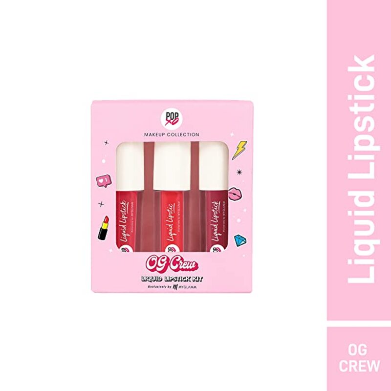 POPxo by MyGlamm Makeup OG Crew Liquid Lipstick Kit