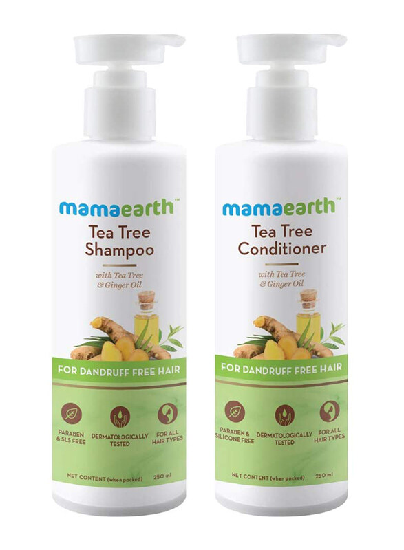 

Mamaearth Tea Tree Shampoo and Conditioner Combo Set for Anti Dandruff, 2 x 250ml