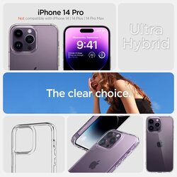 Spigen Ultra Hybrid for iPhone 14 Pro Case Cover - Crystal Clear