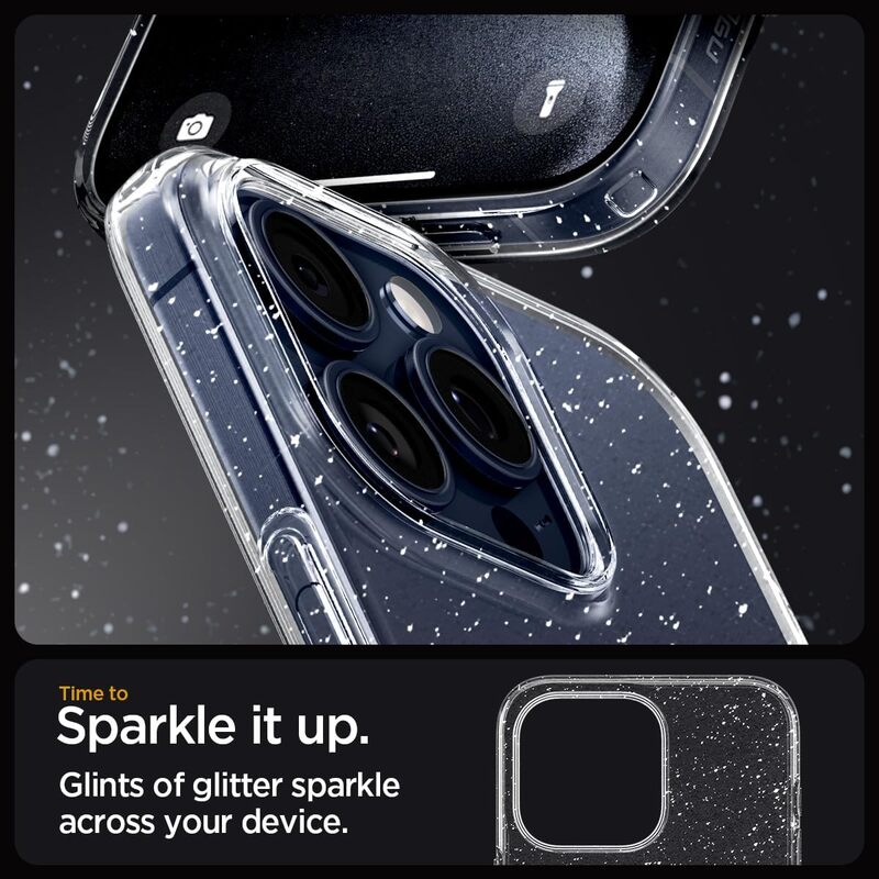 Spigen iPhone 15 Pro Max case cover Liquid Crystal Glitter - Crystal Quartz