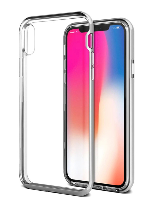 Vrs Design Apple iPhone X Crystal Bumper Mobile Phone Case Cover, Silver