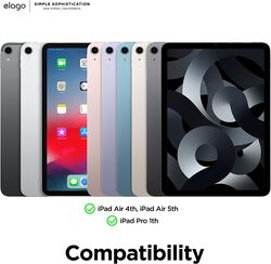 Elago Magnetic Folio for iPad Air 10.9 inch 5th Generation (2022) 4th Gen (2020) and iPad Pro 1st Gen Case Cover - Light Grey with Auto Sleep and Wake function