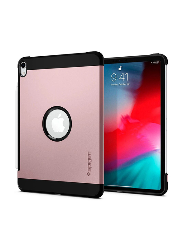 Spigen Apple iPad Pro 11 inch Tough Armor Tablet Flip Cover, Rose Gold