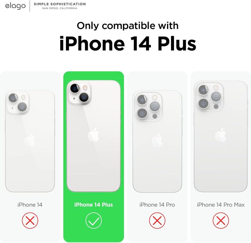 Elago Silicone Shockproof iPhone 14 Plus Case Cover with MagSafe - Jean Indigo