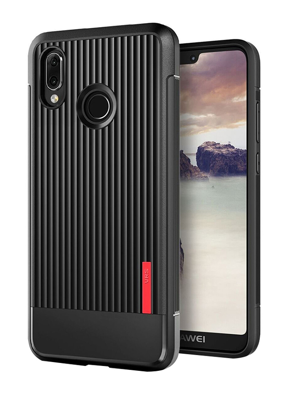 Vrs Design Huawei Nova 3E/P20 Lite Single Fit Label Mobile Phone Case Cover, Black