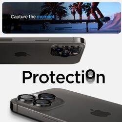 Spigen Glastr Ez Fit Optik PRO Camera Lens Screen Protector iPhone 15 Pro MAX and iPhone 15 PRO / iPhone 14 Pro Max/iPhone 14 Pro - Black (2 Pack)