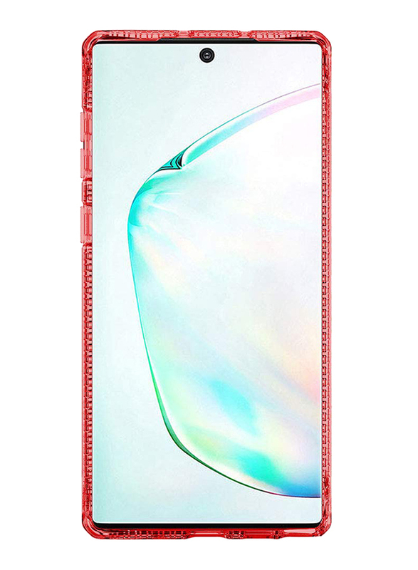 ITskins Samsung Galaxy Note 10 Hybrid Clear Mobile Phone Case Cover, Dual Layer with Hexotek 2.0 Drop Protection, Red and Transparent