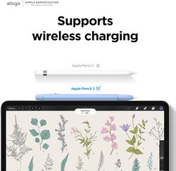 elago x MONAMI Pencil Case Compatible with Apple Pencil 2nd Generation Cover Sleeve, Classic Design, Compatible with Magnetic Charging and Double Tap - Viola