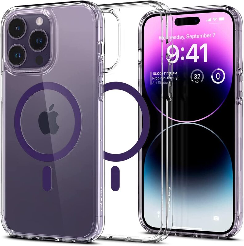 Spigen Ultra Hybrid (MagFit) for iPhone 14 Pro Max Case Cover with MagSafe - Deep Purple