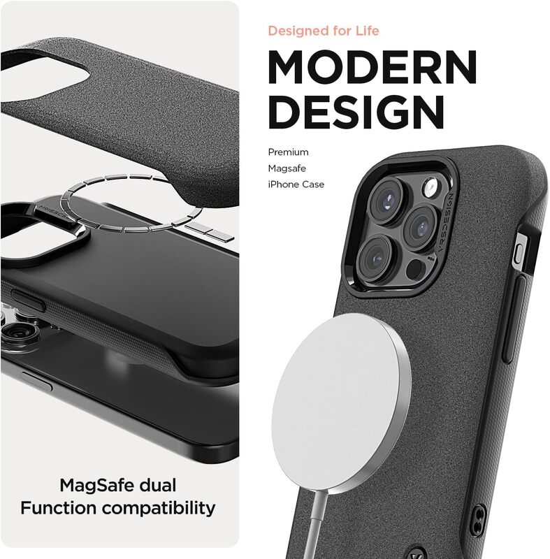 VRS Design Terra Guard Modern for iPhone 15 Pro Case Cover (MagSafe compatible) - Sandstone