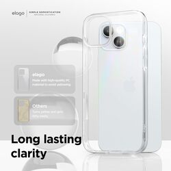 Elago Hybrid Clear Compatible with iPhone 15 Plus Military Grade Drop Protection Case Cover - Transparent