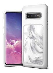 VRS Design Samsung Galaxy S10 Damda High Pro Shield Mobile Phone Back Case Cover, White Marble