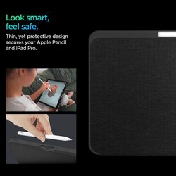 Spigen Urban Fit designed for iPad Pro 11 inch case cover M4 (2024) with Pencil Holder - Black