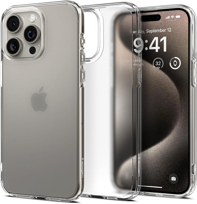 Spigen Ultra Hybrid for iPhone 15 Pro case cover - Frost Clear