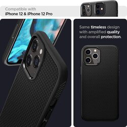 Spigen Apple iPhone 12 / iPhone 12 PRO TPU Case Cover Liquid Air, Matte Black