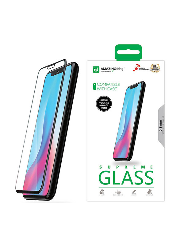 Amazing Thing Huawei Nova 3i/3 Supreme Glass 2.5D Full Glue Tempered Screen Protector, Clear