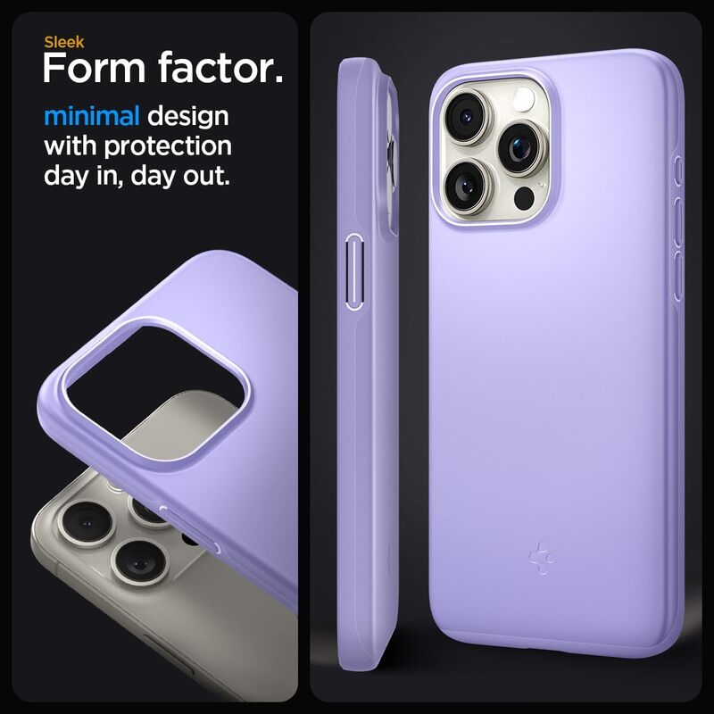 Spigen iPhone 15 Pro case cover Thin Fit - Iris Purple