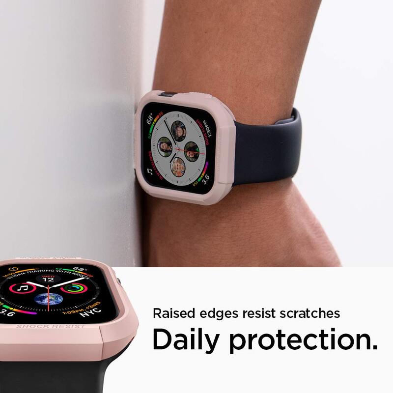 Spigen Apple Watch ケース 45mm 44mm ローズゴールド - 時計