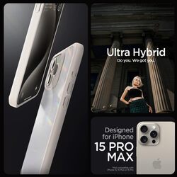 Spigen iPhone 15 Pro Max case cover Ultra Hybrid - Natural Titanium