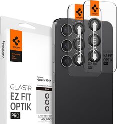 Spigen Samsung Galaxy S24 PLUS Camera Lens Screen Protector Glastr Ez Fit Optik PRO - Black (2 Pack)