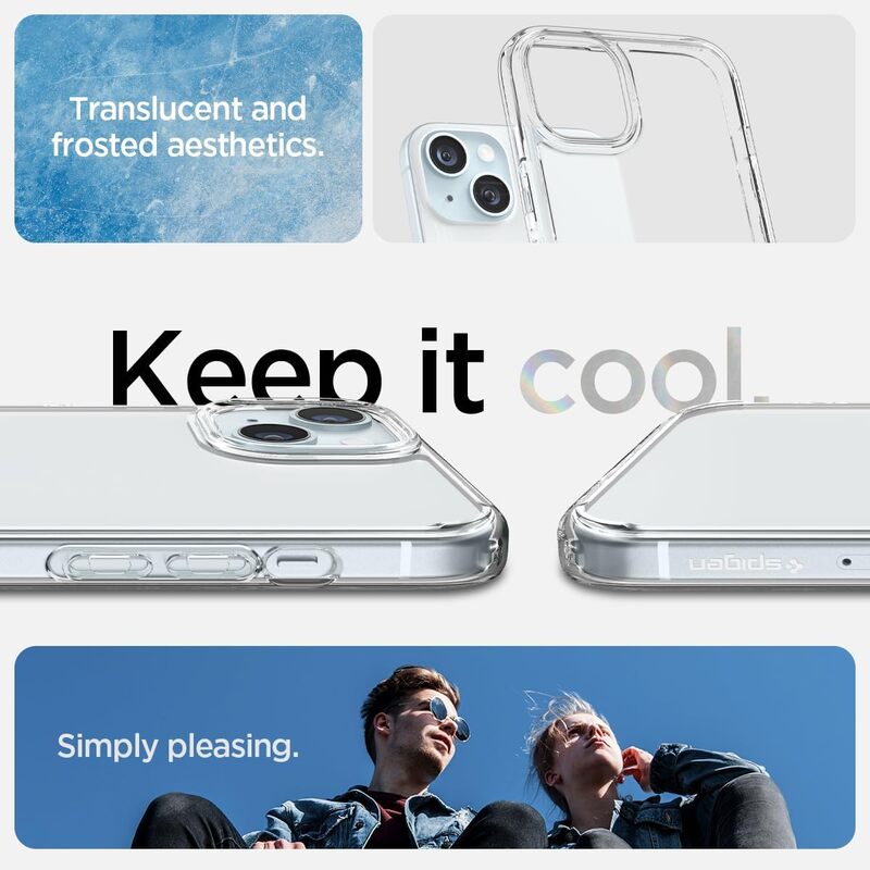 Spigen Ultra Hybrid for iPhone 15 case cover - Frost Clear