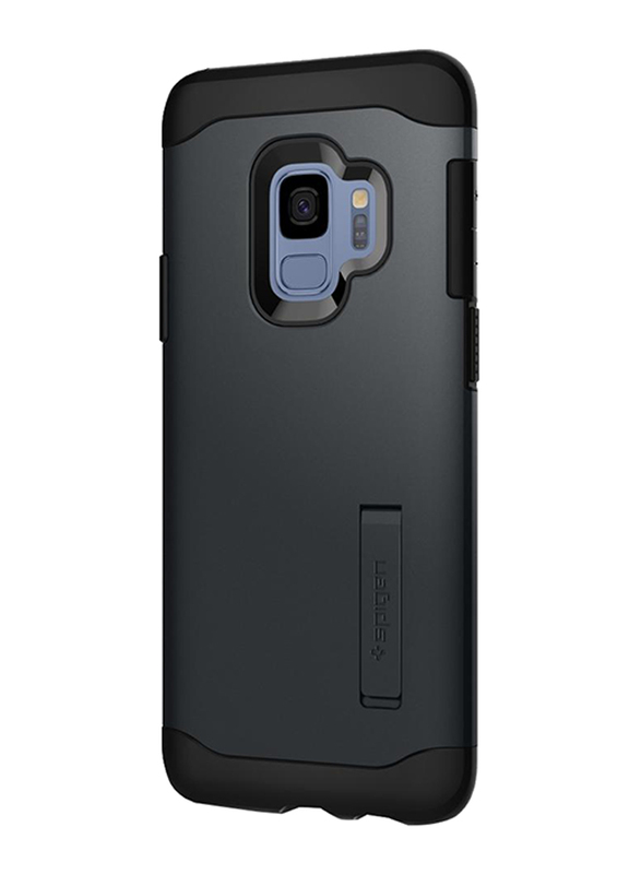 Spigen Samsung Galaxy S9 Slim Armor Kickstand Mobile Phone Case Cover, Metal Slate