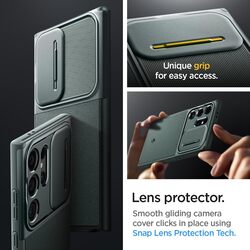 Spigen Samsung Galaxy S24 ULTRA case cover Optik Armor - Abyss Green