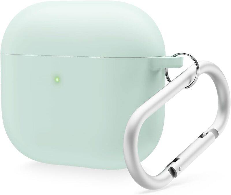 

elago AirPods 4 Case Liquid Hybrid Hang with Carabiner - Mint