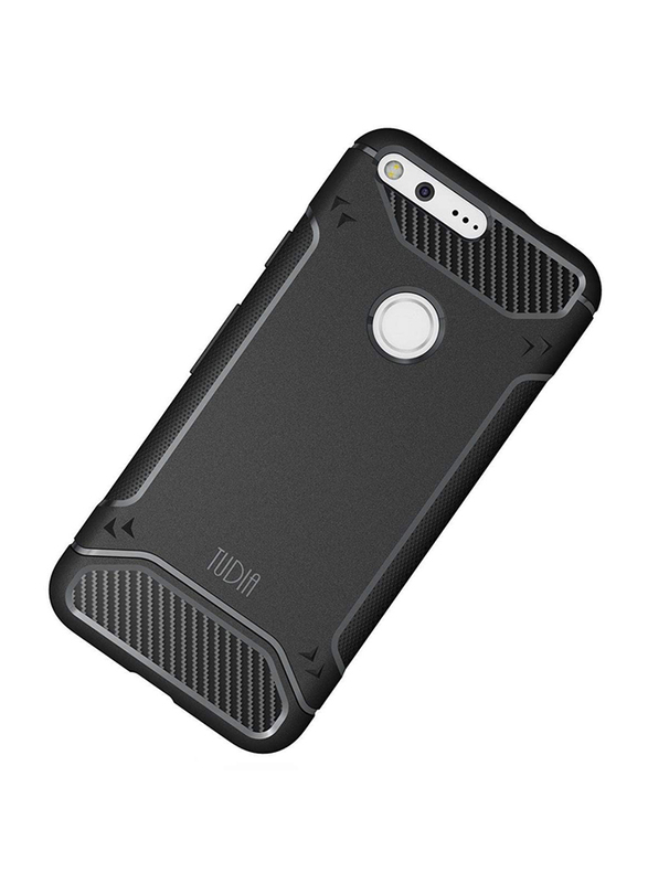 Tudia Google Pixel TAMM Rugged Carbon Fiber Texture Mobile Phone Case Cover, Black