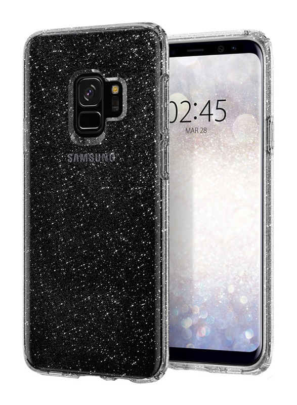 Spigen Samsung Galaxy S9 Liquid Crystal Glitter Mobile Phone Case Cover, Crystal Quartz