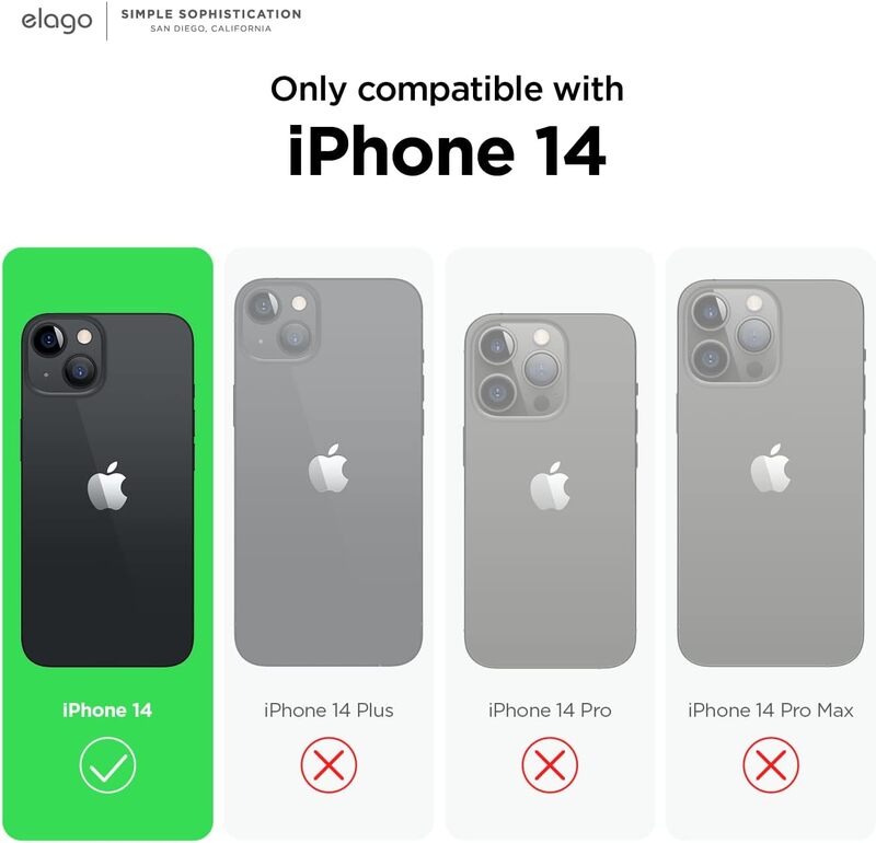 Elago Silicone for iPhone 14 Case Cover - Purple