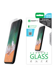 Amazing Thing Apple iPhone X Supreme Glass Ultra Clear Hard Tempered Glass Screen Protector, with Installer Tray/Kit, Clear