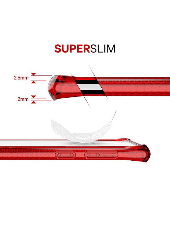 اي تي سكينز غطاء حماية سامسونغ جالاكسي Note 10, احمر و شفاف