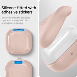 Spigen Samsung Galaxy Buds Pro and Galaxy Buds Live Silicone Case Cover Silicone Fit, Pink Sand