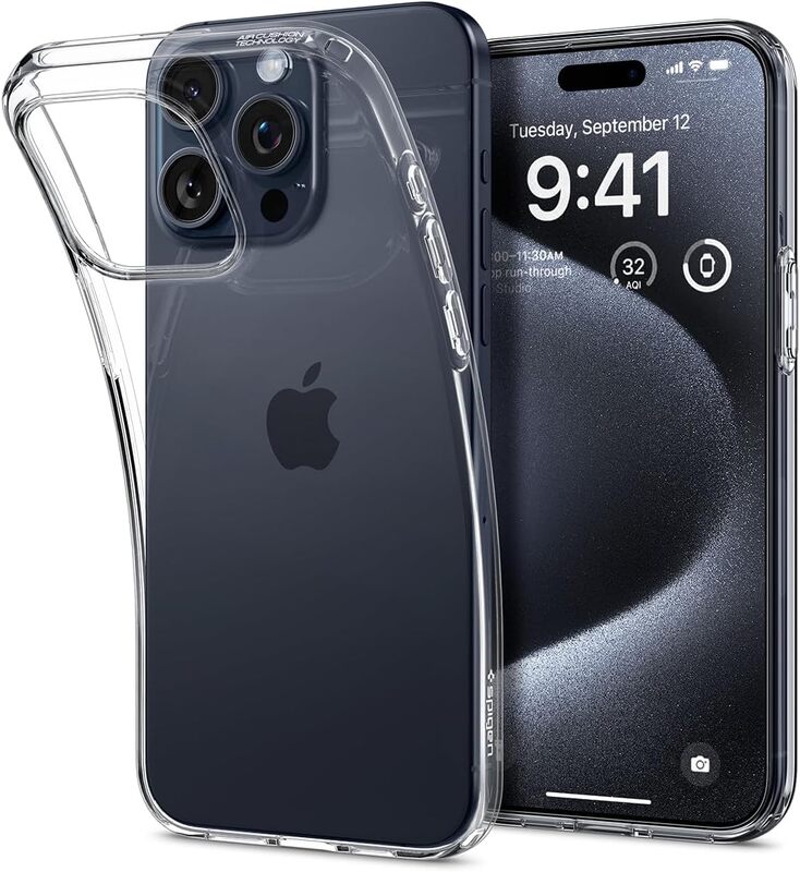 Spigen Liquid Crystal for iPhone 15 Pro case cover - Crystal Clear