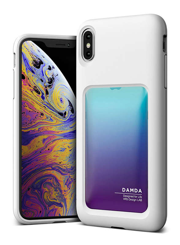 VRS Design iPhone XS Max Damda High Pro Shield Mobile Phone Back Case Cover, Green Purple