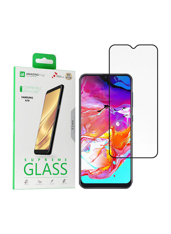 

Amazing Thing Samsung Galaxy A70 Supreme Glass 2.5D Full Cover Tempered Screen Protector, Clear