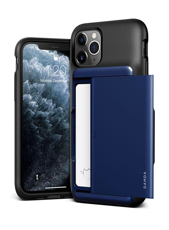 Vrs Design Apple iPhone 11 Pro Max Damda Glide Shield Mobile Phone Case Cover, with Convenient Compartment, Deep Sea Blue